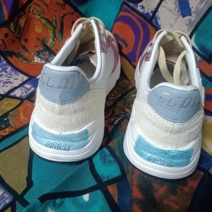 Running Sole sneakers in laminated pink with silver star VC